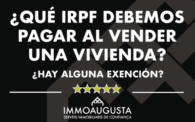 ¿Qué IRPF debemos pagar al vender una vivienda? ¿Hay alguna exención?