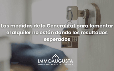 Las medidas de la Generalitat para fomentar el alquiler no están dando los resultados esperados