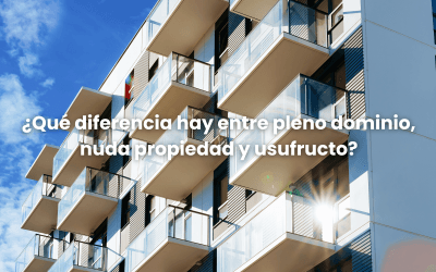 ¿Qué diferencia hay entre pleno dominio, nuda propiedad y usufructo?